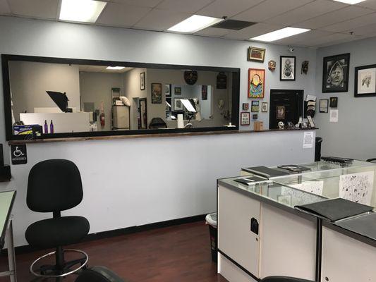 We are a professional and sterile tattoo shop located in Fontana. We have multiple artists with years of experience and extensive portfolios