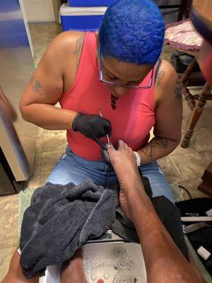 Enjoy a luxury detox pedicure from the privacy of your own home.