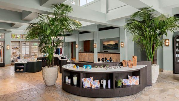 Spa Retail and reception desk area