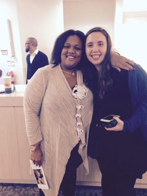 Shanice and I after a wonderfully successful appointment where I found my wedding dress. She rocks, and so does this store!