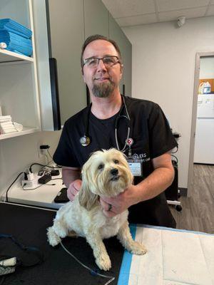 Dr. Christopher Brown, Managing Veterinarian at EVS Pet Urgent Care of Niagara.