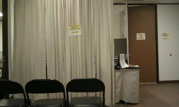 There is happiness behind that curtain.