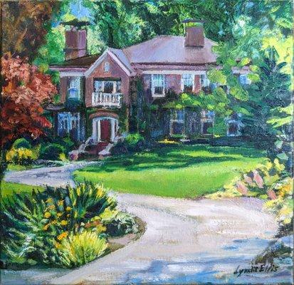 Estate on Olmsted Park Drive, oil painting.