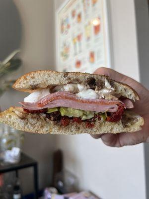 Sicilian on focaccia