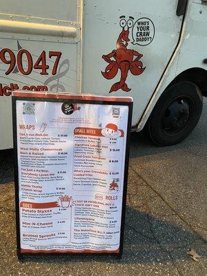 Here's the menu...I was hoping they would have the rolls!