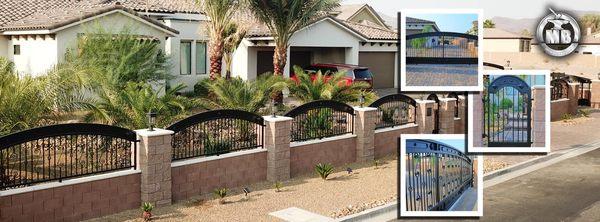 Custom fence, gate, single gate.