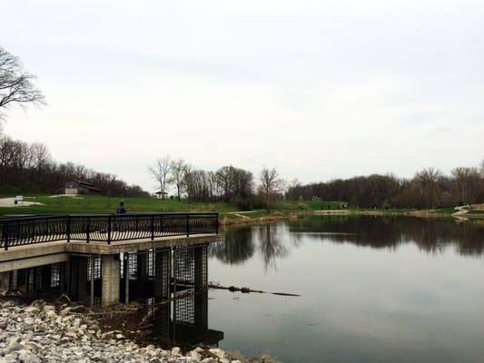 The pond on the south side of the park