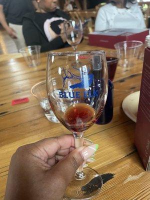 One of ten of the wines in the tasting