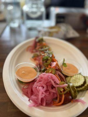 Bahn mi footling hotdog