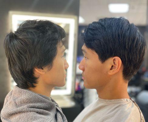 Asian men's haircut