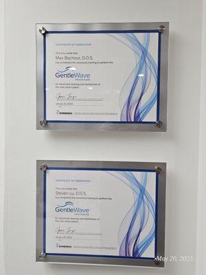 Gentlewave certificates