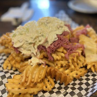 Corned beef waffle fries