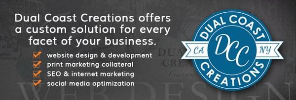 Dual Coast Creations Website & Graphic Design