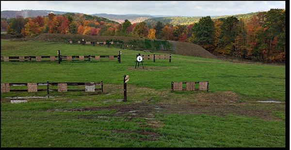 View of the shooting range in the fall