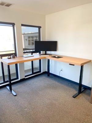 White Oak Sit Stand Desk / Standing Desk / Custom / Office Desk
