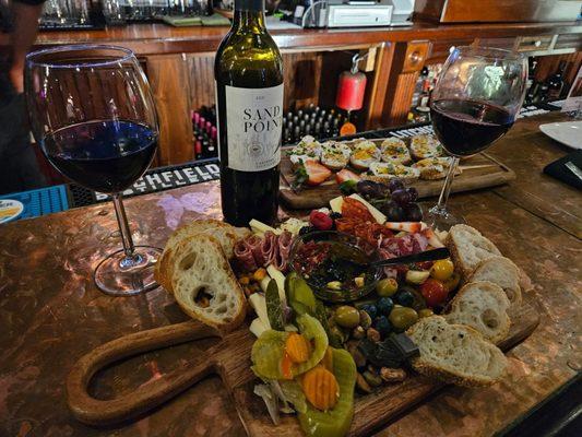 Charcuterie and whipped goat cheese apps