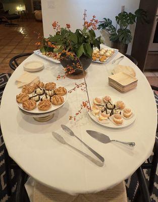 Assorted cocktail pastries