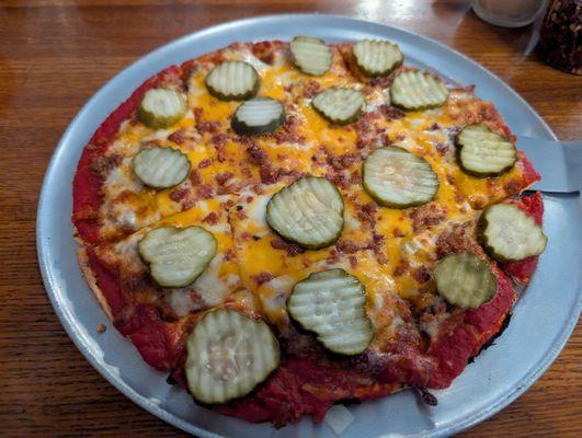 Cheeseburger pizza