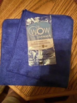 Drying rag and car freshener.