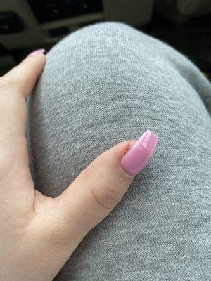 Guy cut me while using nail file. Did not say anything to me, just kept wiping the blood off . SMH !