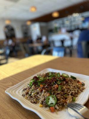 Pork fried rice spicy