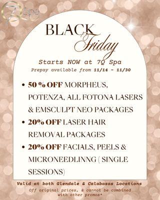 Black Friday at 7Q Spa