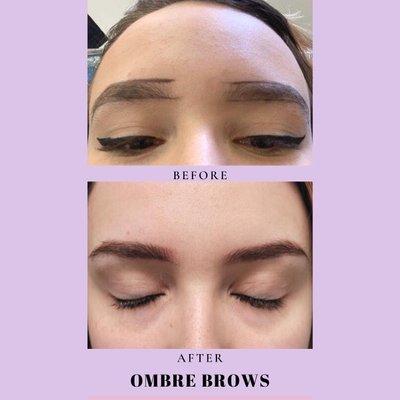 Permanent makeup, ombré brows