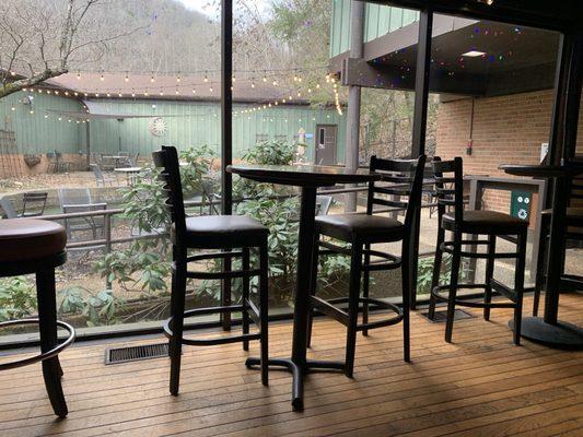 Inside looking into courtyard