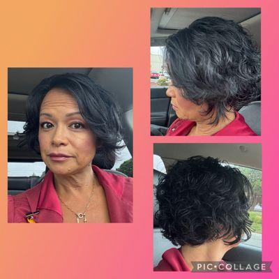 Beautiful layers that made my curls pop! Thank you Brandy!