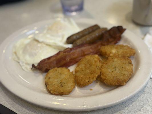 Steph's sampler (forgot to take a photo of the pancakes)