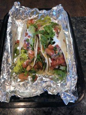 Chicken tacos--yes they are as tasty as they look