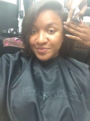 My yearly silk press, thanks Monique!