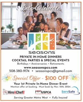 Seasons Personal Chef Service