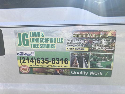 Jg Lawn and Landscaping Tree Service