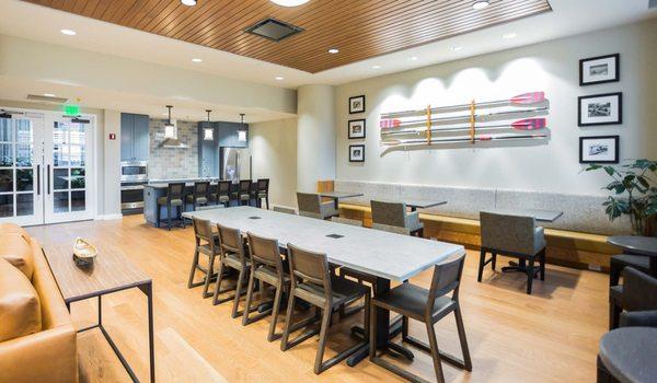 New clubroom with large screen TV