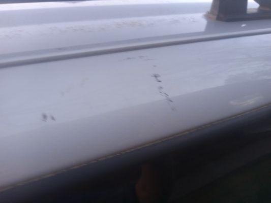 Scrapes from brushes I will never go back ever a 5 yr old could wash a car better and not damage it like there wash did