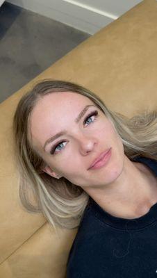 Brown lash extensions