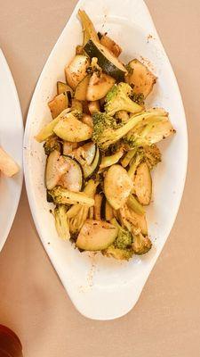 Season vegetables were salty