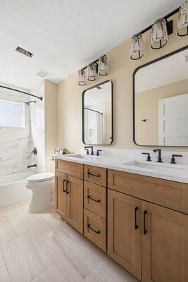 Classy but simple Guest Bath remodel.
