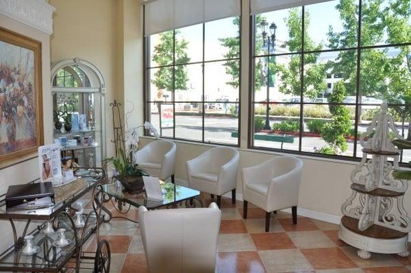 Our lobby where patients are treated to cold juices and a selection of hot teas.