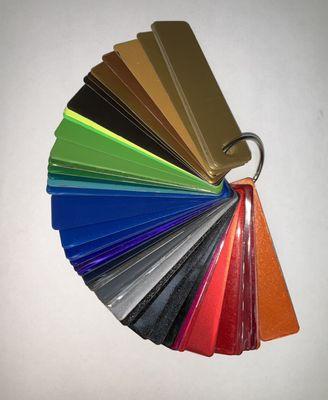 Prismatic Powder Coating samples