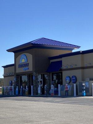 Outside the gas station