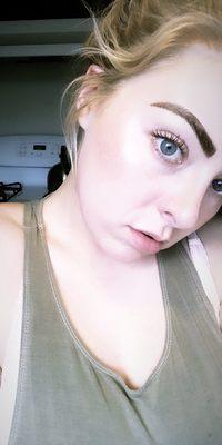 Freshly touched up a few years ago(they are dark at first but fade once healed to look totally natural)