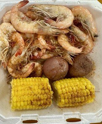 Shrimp boiled platter (large)