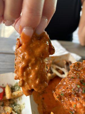 Saucy chicken wing