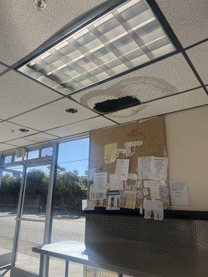 Big hole in ceiling