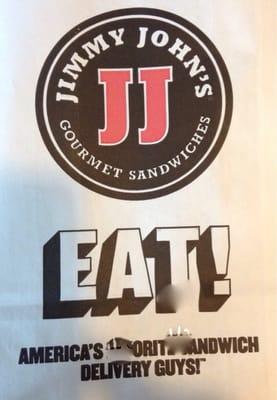 The takeout bag (somehow, some of the photo is corrupted at the bottom).