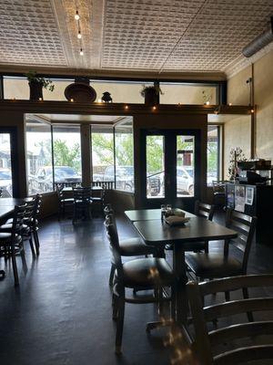 Waiting for lunch. Have a view. Food is good here .