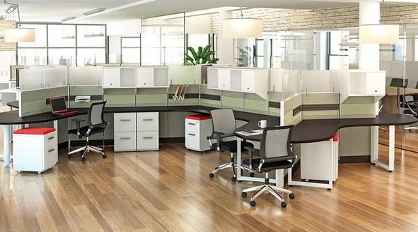 Cubicle Systems Furniture, Ergonomic Office Seating and Filing Cabinets are  our specialties at Portland Commercial Furniture.