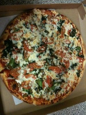 Our delicious veggie pizza